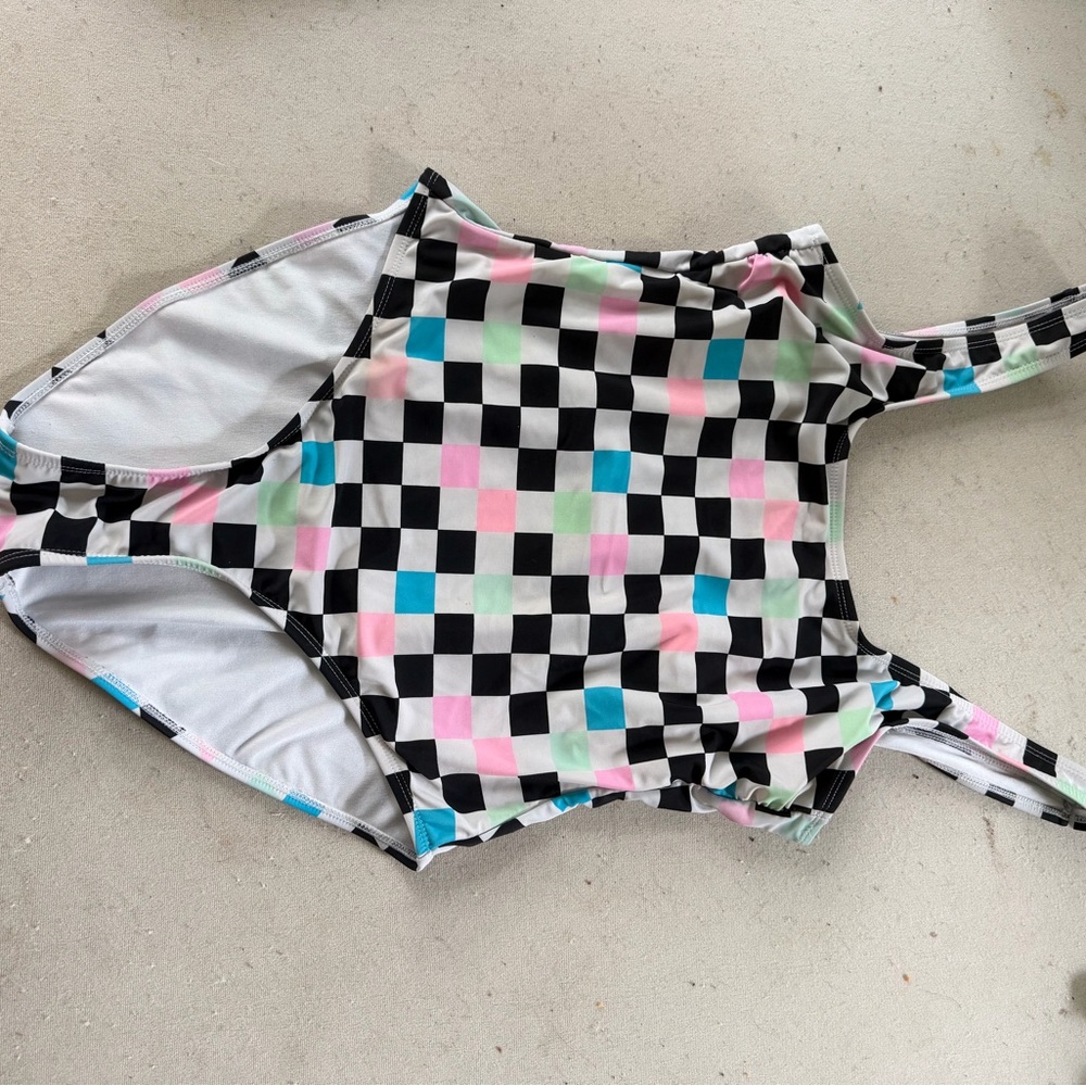 Checkered Multicolor Swimsuit